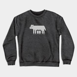 Minimalist design of Capitoline Wolf. Art in light ink Crewneck Sweatshirt